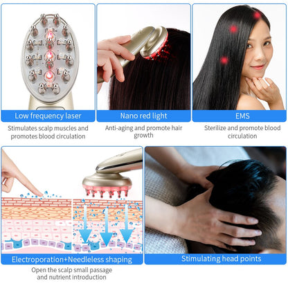 Electric Laser Hair Regrowth Comb – Infrared & EMS Therapy