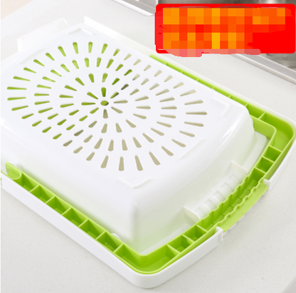 Kitchen Plastic Chopping Board with Strainer