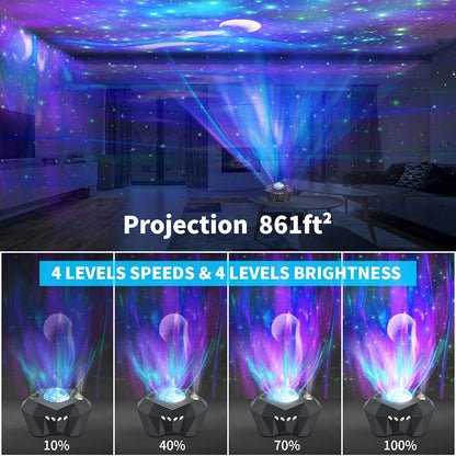 Northern Lights Star Projector w/ Music sync